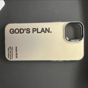 God's Plan Beige iPhone Case with Scripture - iPhone 14 Plus Case